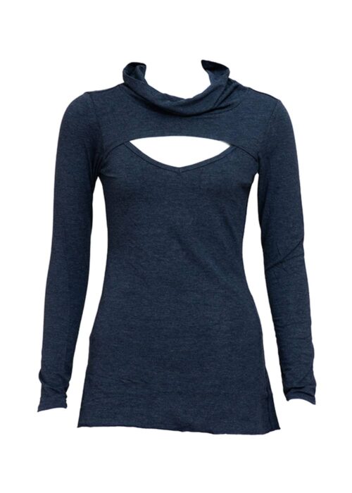 Tシャツ・カットソー ALANUI Women Tunic Tops LWHT005R25KNI001 1000 BLACK Black Womens Tunic Tops to Wear with Leggings Long Sleeve Basic T